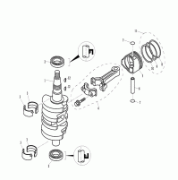CRANKSHAFT & PISTON - 4 Strok For F8F9.8
